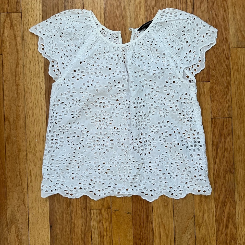 Banana Republic Eyelet Blouse White XXS